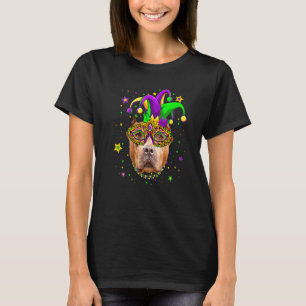 Camiseta Disfraz de cuentas de perro Pitbull divertido de M