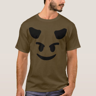 Camiseta disfraz de cuerno de demonio Emoticon Sonriente De