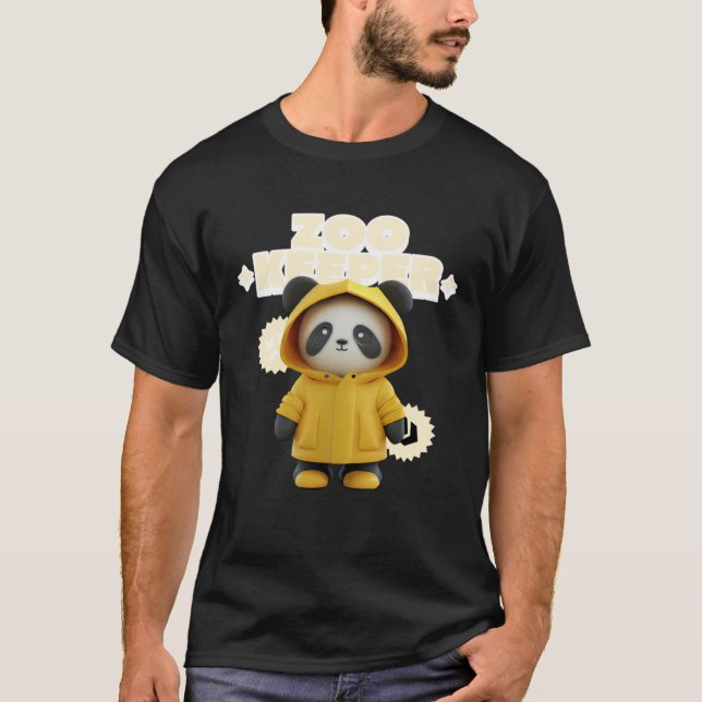 Camiseta Disfraz de cuidador de zoo Panda Animales africano (Anverso)