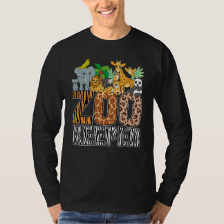 Camiseta Disfraz de cuidador de zoológico cebra estampado s