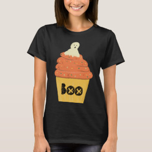 Camiseta Disfraz de Cupcake de Halloween de Fantasma Lindo 