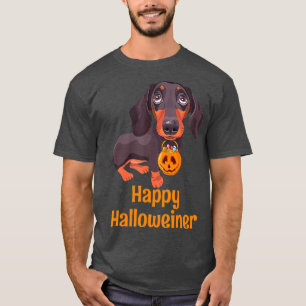 Camiseta Disfraz de Dachshund de Halloween para hombres muj