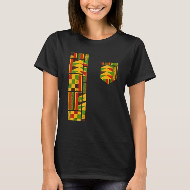 Camiseta Disfraz de Dashiki: kente africano tradicional par (Anverso)