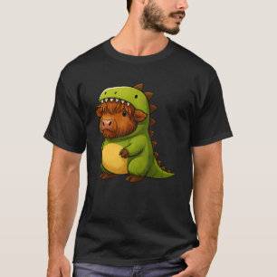 Camiseta Disfraz de dinosaurio de vaca de las Tierras Altas