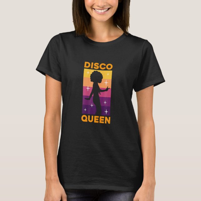Camiseta Disfraz de Disco Queen Retro 70 para mujeres baile (Anverso)
