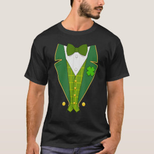 Camiseta disfraz de duende irlandés esmoquin día de San Pat