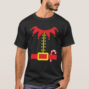 Camiseta Disfraz de Elf con Navidades de Candy Cane y anunc
