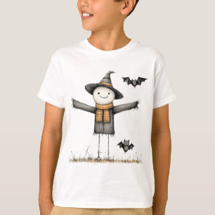 Camiseta Disfraz de Espantapájaros y Murciélagos para Hallo