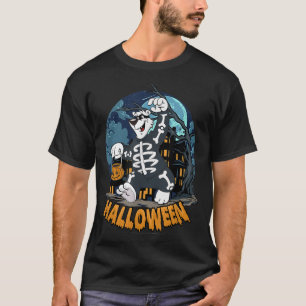 Camiseta Disfraz de esqueleto de oso para Halloween
