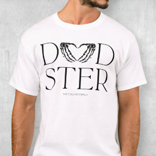 Camiseta Disfraz de Esqueleto Negro Moderno Dadster de Hall