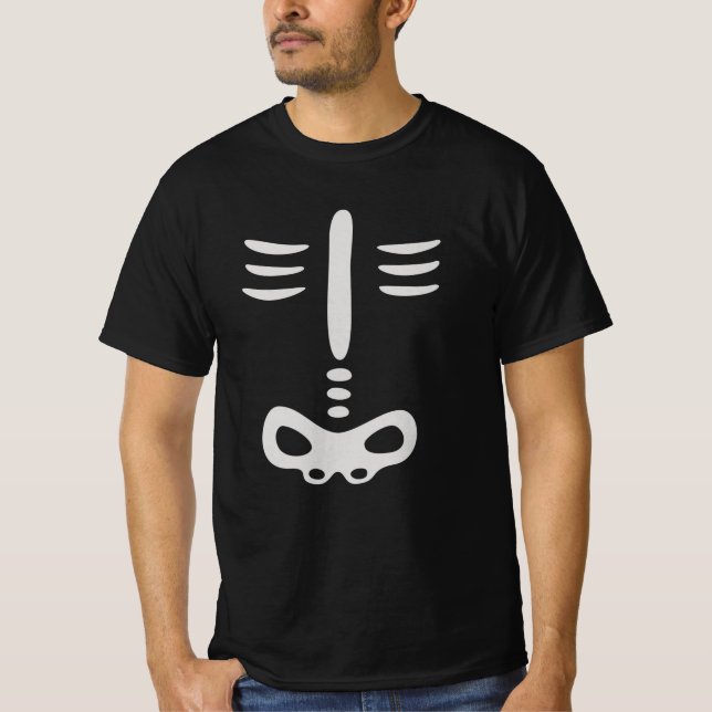 Camiseta Disfraz de esqueleto para niños de Halloween (Anverso)