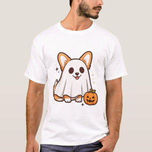 Camiseta Disfraz de fantasma de Corgi Arte de mascota adora