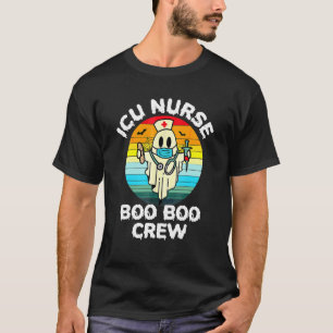 Camiseta Disfraz de fantasma de Halloween retro para enferm
