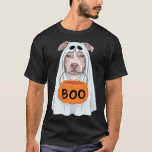 Camiseta Disfraz de fantasma lindo para perro Pitbull de Ha