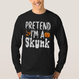 Camiseta Disfraz de fiesta de Halloween de mofeta fingiendo