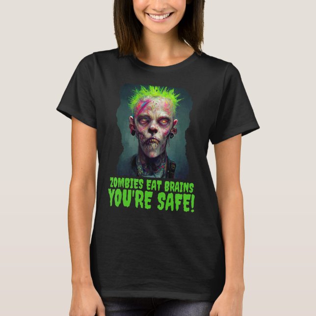 Camiseta Disfraz de Fiesta de Poster de horror de Zombie en (Anverso)