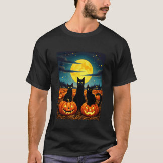 Camiseta Disfraz de fiesta espeluznante y lindo de gatos ne