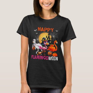Camiseta Disfraz de flamenco rosa de Halloween bruja esquel