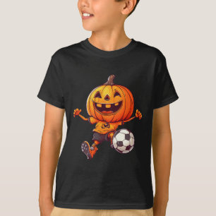 Camiseta Disfraz de fútbol esqueleto calabaza de Halloween 