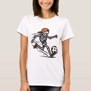 Camiseta Disfraz de fútbol esqueleto de Halloween para homb