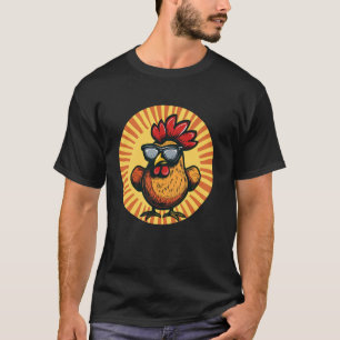 Camiseta Disfraz de Gafas de Sol de Pecho de Pollo