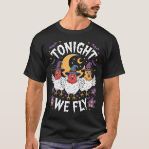 Camiseta Disfraz de gallina divertida de bruja de Halloween