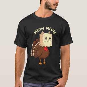 Camiseta Disfraz de gato de pavo de Acción de Gracias Diseñ