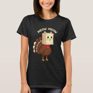 Camiseta Disfraz de gato de pavo de Acción de Gracias Diseñ