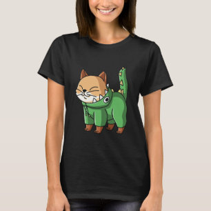 Camiseta Disfraz de gato dinosaurio lindo para niñas y niño