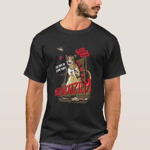 Camiseta Disfraz de gato divertido Mecha Catzilla Halloween