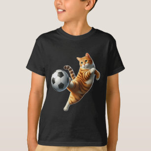 Camiseta Disfraz de gato jugando fútbol para dueño de gato 