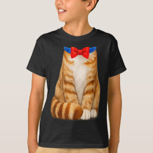 Camiseta Disfraz de gato naranja lazo de gato atigrado lind