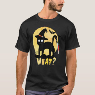 Camiseta Disfraz de gato negro de Halloween espeluznante br