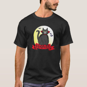 Camiseta Disfraz de gato vampiro gruñón Vampurr de Hallowee