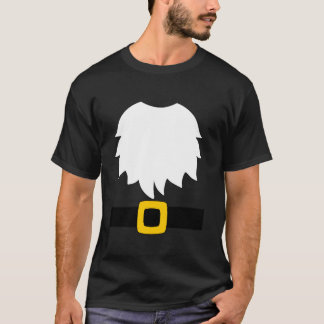 Camiseta Disfraz de Gnomo de Jardín Barba Blanca y Cinturón