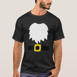 Camiseta Disfraz de Gnomo de Jardín Barba Blanca y Cinturón