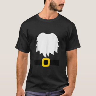 Camiseta Disfraz de Gnomo de Jardín Barba Blanca y Cinturón