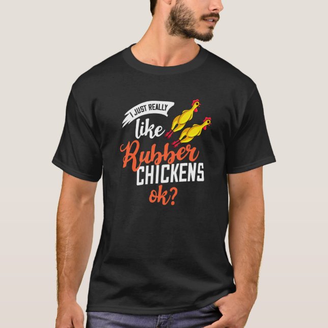 Camiseta Disfraz de grito de pollo de goma (Anverso)
