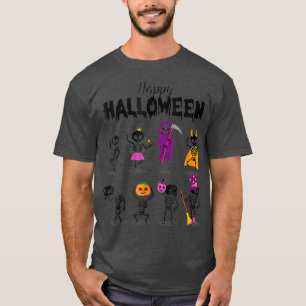 Camiseta Disfraz de Halloween asustado Feliz baile de Hallo