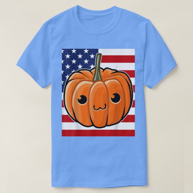 Camiseta Disfraz De Halloween Bandera Estadounidense Cara D (Diseño del anverso)