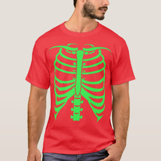 Camiseta Disfraz de Halloween barato con esqueleto