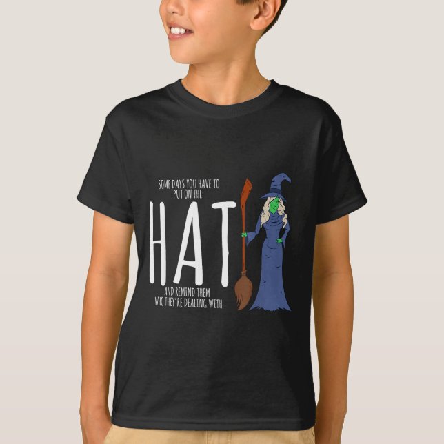 Camiseta disfraz de Halloween - bruja con declaración diver (Anverso)