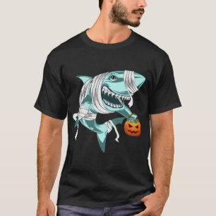 Camiseta Disfraz de Halloween Calabaza de tiburón Pesadill
