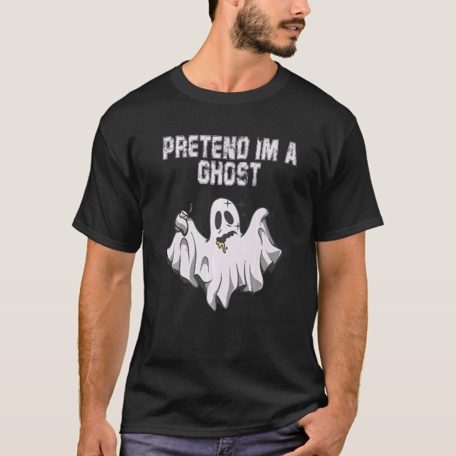 Camiseta Disfraz De Halloween Como Si Fuera Un Fantasma (Anverso)