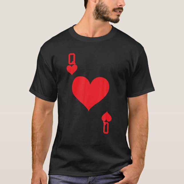 Camiseta Disfraz de Halloween con cartas de juego de Reina  (Anverso)