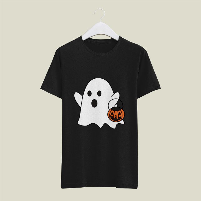 Camiseta Disfraz de Halloween con fantasma retro pequeño (Subido por el creador)