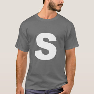Camiseta disfraz de Halloween de ardilla de la letra S azul
