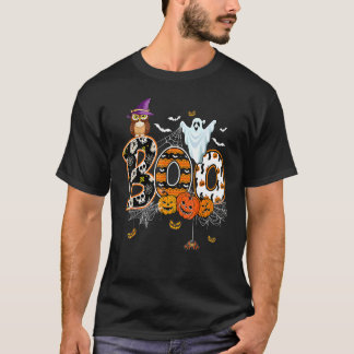 Camiseta Disfraz de Halloween de búho espeluznante calabaza