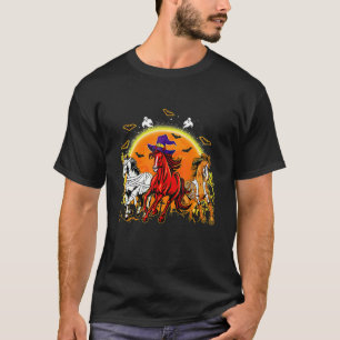 Camiseta Disfraz de Halloween de caballo de bruja momia esq