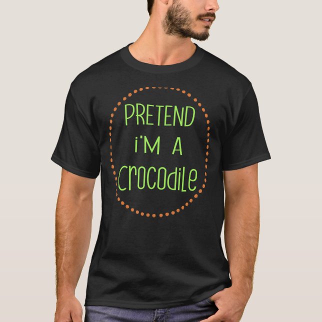 Camiseta Disfraz de Halloween de cocodrilos finge que soy u (Anverso)